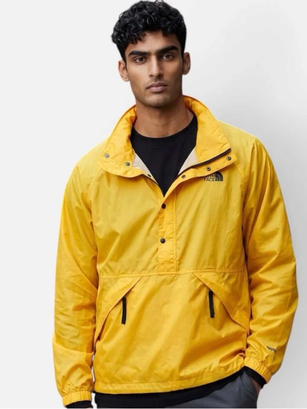 VINTAGE THE NORTH FACE ACTIVENT YELLOW PULLOVER ANORAK JACKET WINDBREAKER
